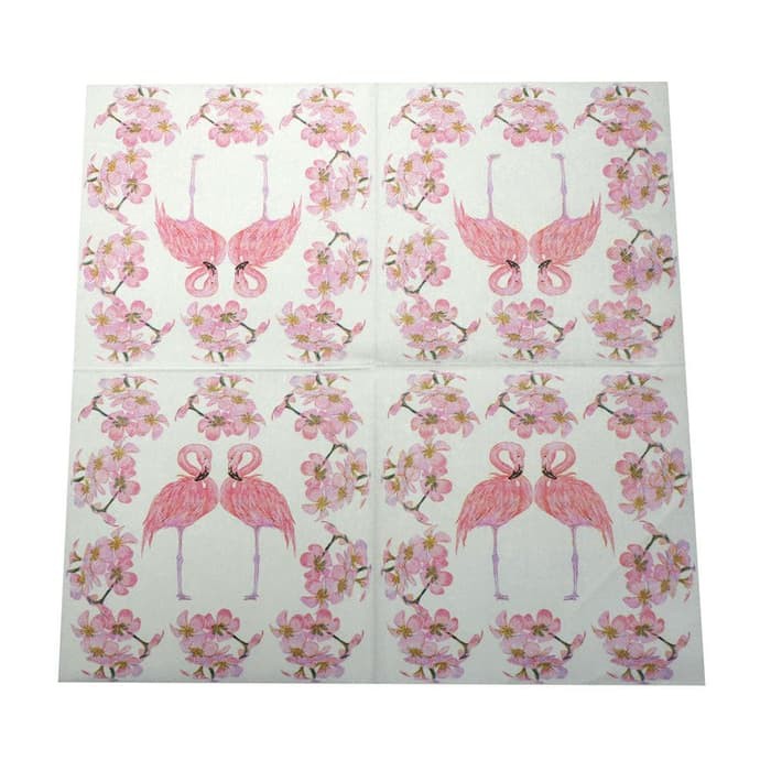 Decoupage Napkin - Tissue Decoupage 2Ply AN-Two Flamingo