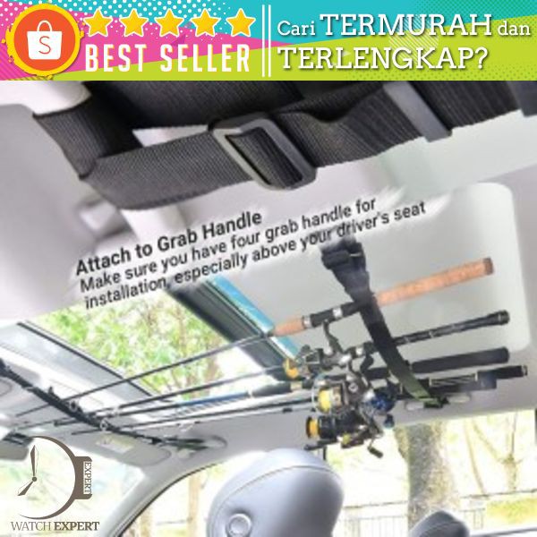 Tali Suspender Joran Pancing Mobil Fishing VRC Car Rod Carrier Strap Belt - BOOMS BFRMVRC Hitam