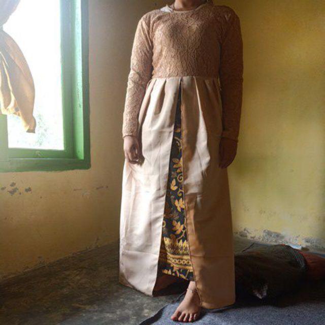 Set Cp Sarwendah Faridah Couple Devita Gamis Brukat Batik 8 Warna