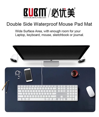 Triple W 90x45cm Leather Mousepad Big Game Desk Mat Keyboard Mouse Pad Besar Waterproof BUBM