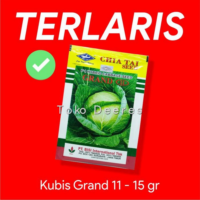 Benih Kubis Kol - GRAND 11 - 15 Gr - Cap Kapal Terbang / Bibit Kobis ...