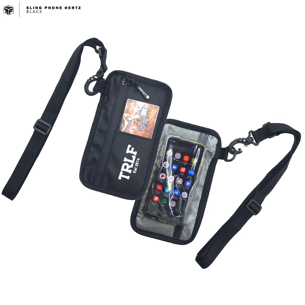 Neckbag Sling Phone Hanging Wallet Hertz Black Troveast