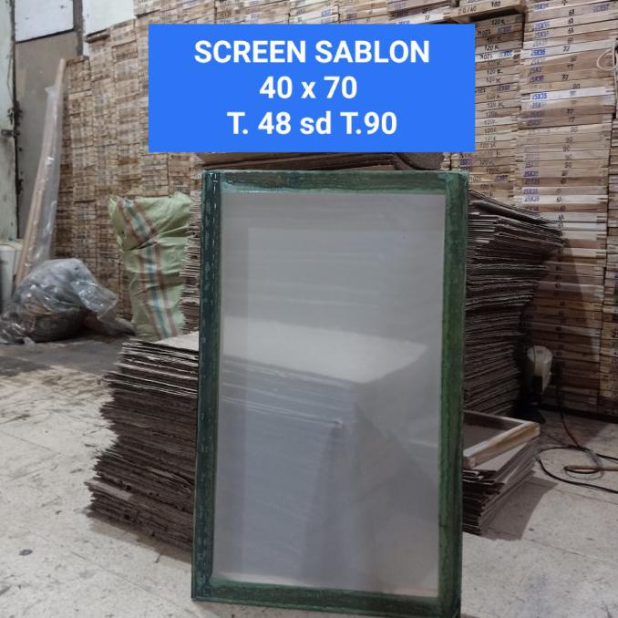 

Produk Unggulan] Screen Sablon 40X70 T.48,T.54/55, T. 61, T.77, T90 Putih - T. 90