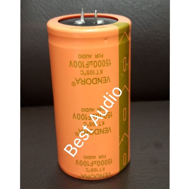 Elco capacitor Vendora orange 100volt 15000 uf 100 volt 15000 microfarad original