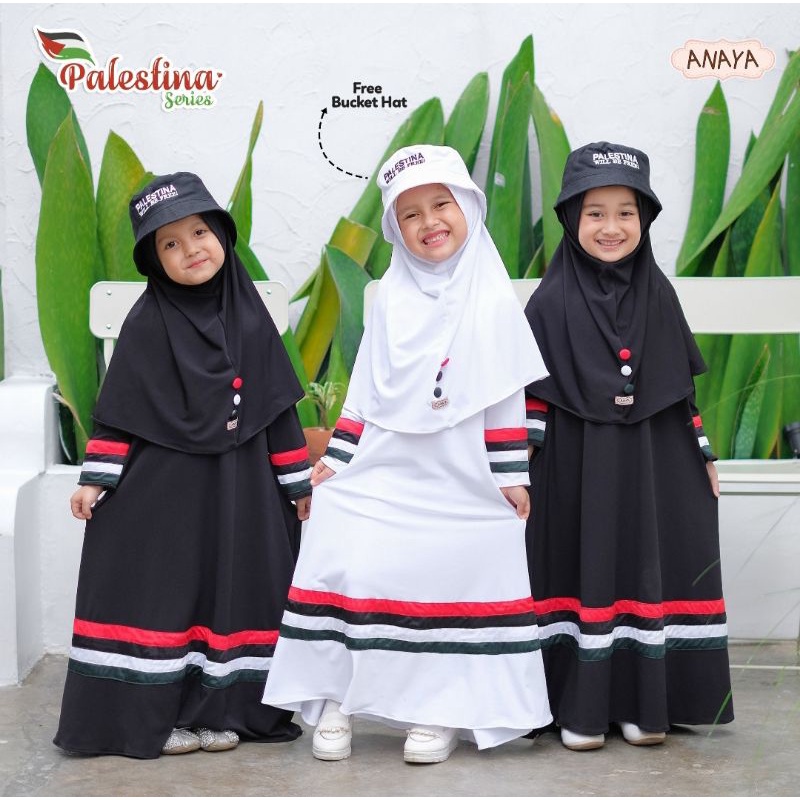 GAMIS Palestina Kids Set Hijab Dress Anak Couple Dewasa by Anaya