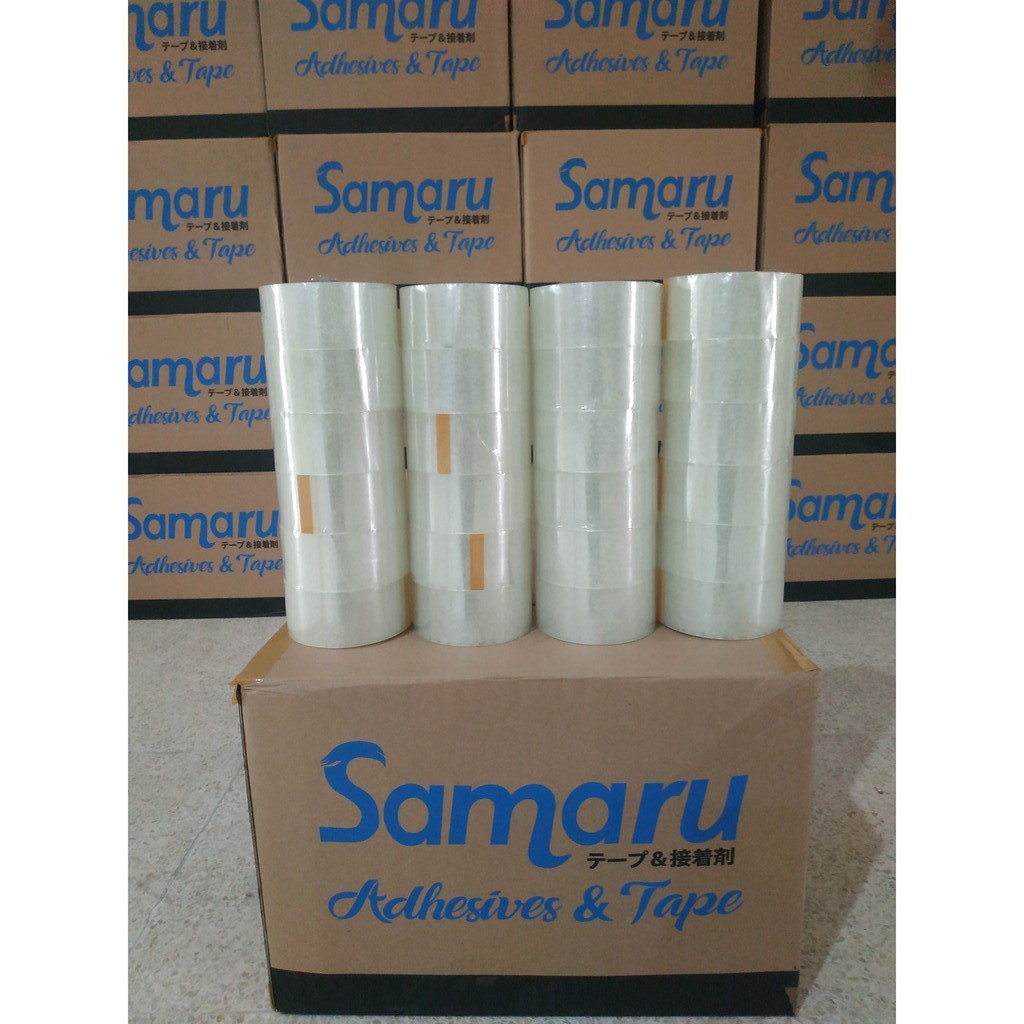 

Lakban Samaru OPP Tape Bening Coklat 1 Dus 45 mm x 90 yard Tebal Berkualitas Bisa COD
