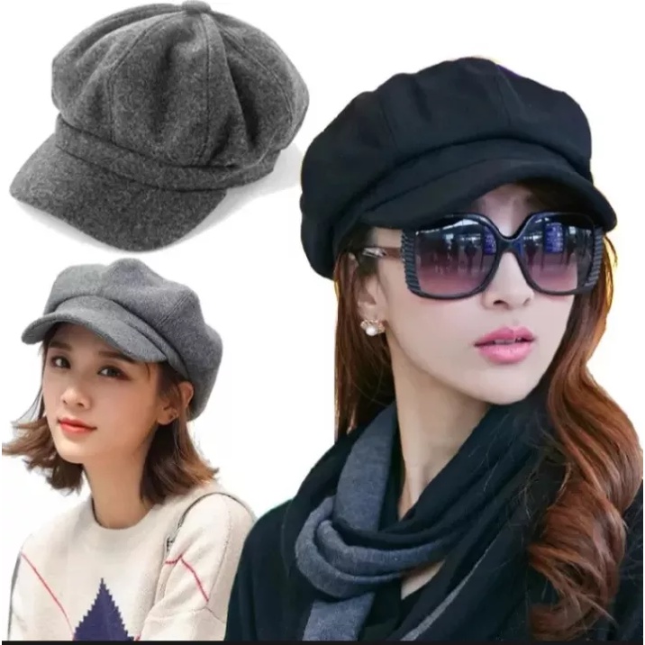 PROMO Bayar Ditempat Topi Pria Wanita NewsBoy Cap Apolo Polos Dewasa Model Terbaru Kekinian Unisex Import Premium Termurah