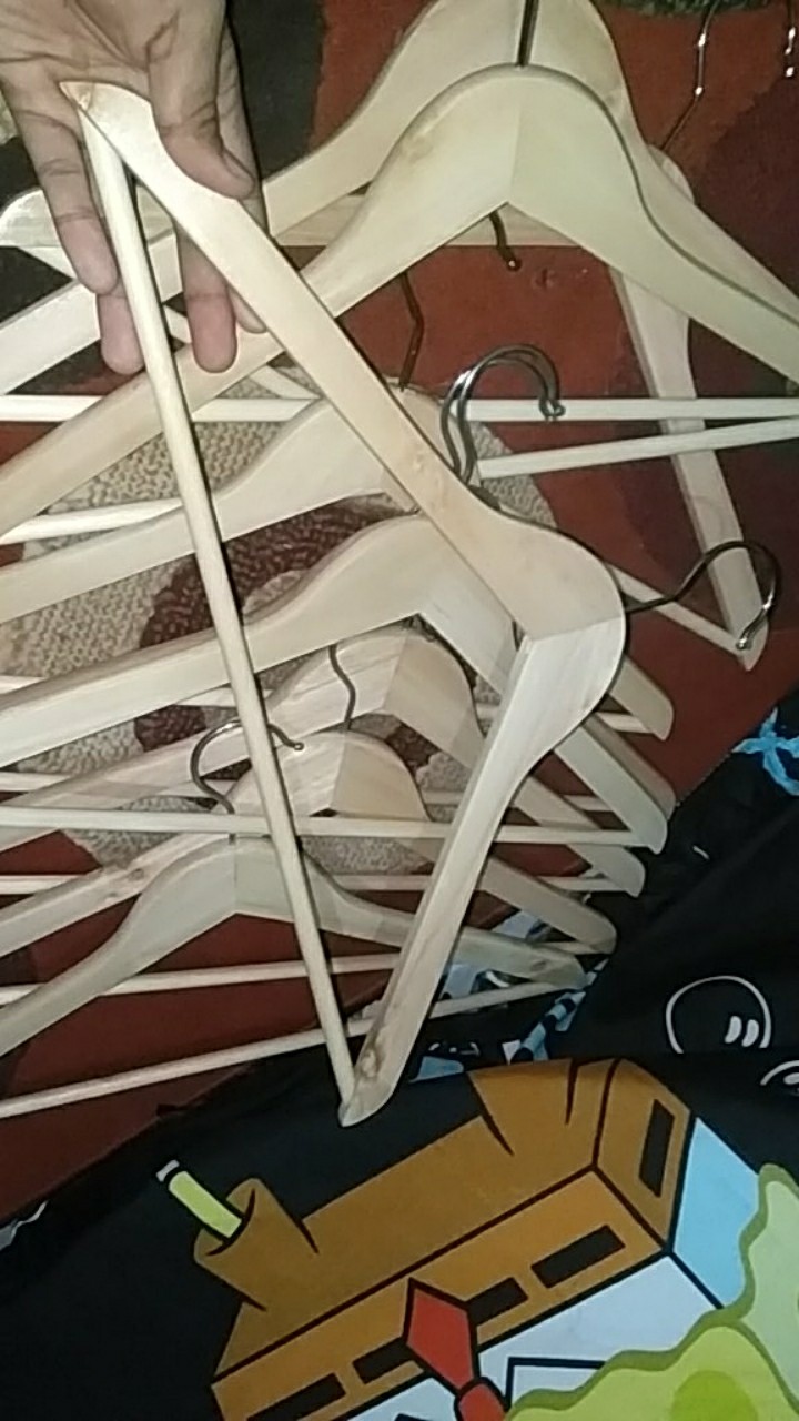 Original Ikea Hopa Gantungan Pakaian Set Isi 5, Kayu Eucalyptus Solid