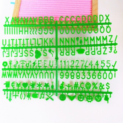 Letter Board - Papan Nama Bayi - Felt Letter Board - Papan Tulis Custom - Letter Board Kekinian SmileGirl 25x25-huruf hijau