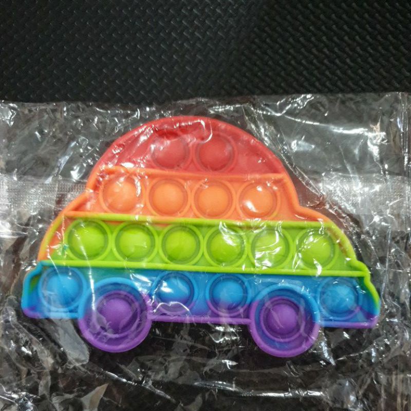 Pop It Mobil SMALL Rainbow | Popit Car SMALL Pelangi Warna Warni Murah-Mobil SMALL Rainbow