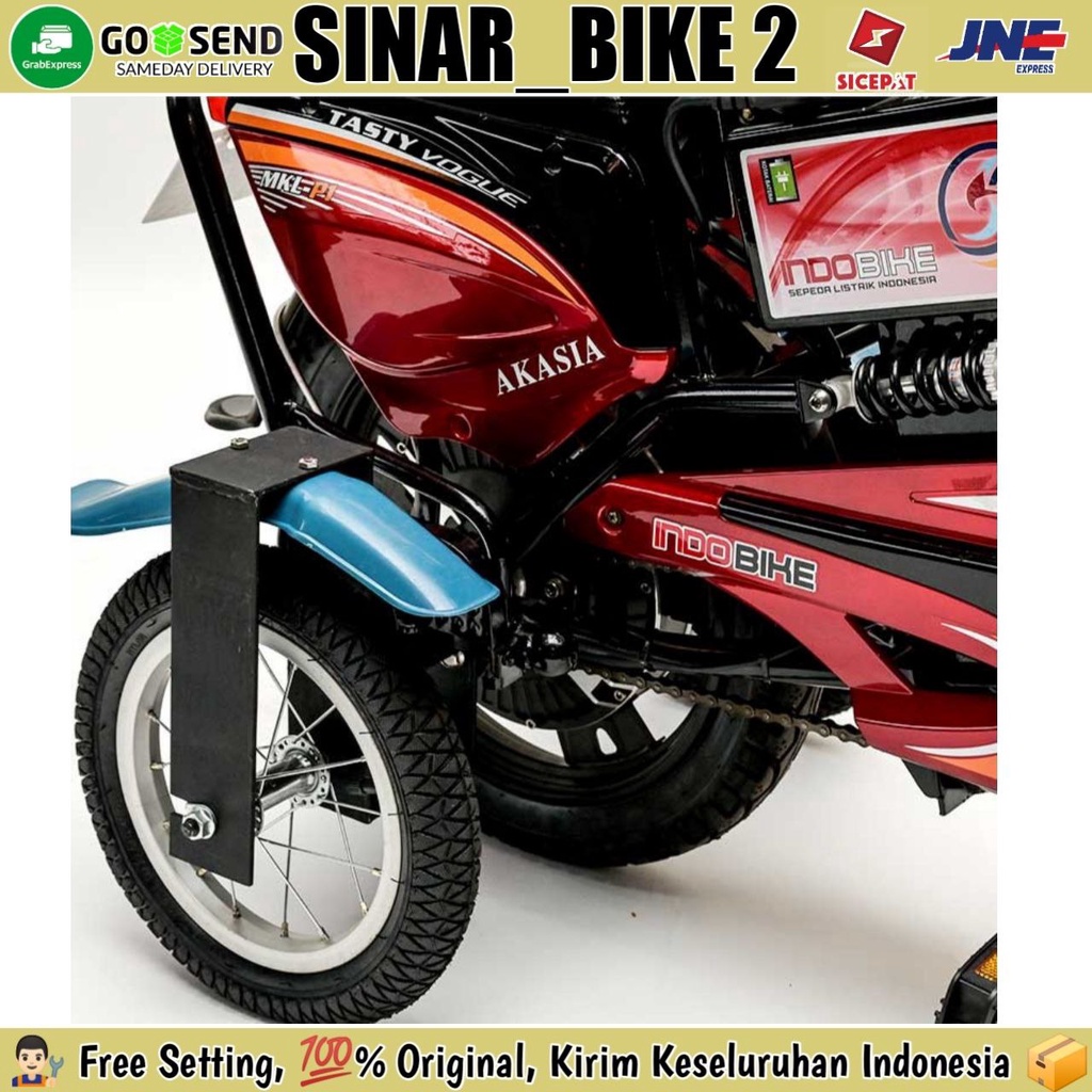 Sepeda Listrik Roda 4 Indobike Tipe Akasia harga murah berkualitas