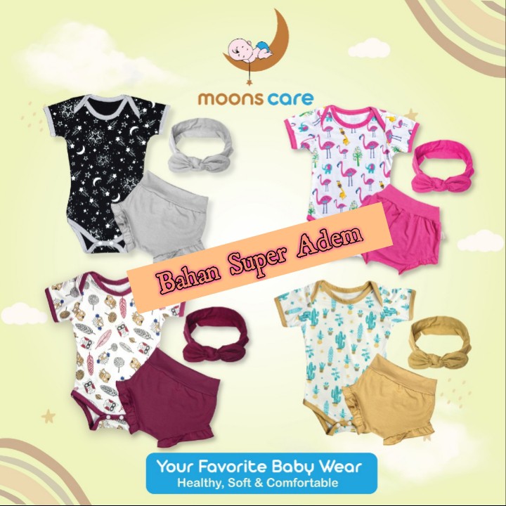 SML Set premium Jumper 3in1 Moons Jumper set Moon's Jumper+Celana+Bandana Jumper Motif