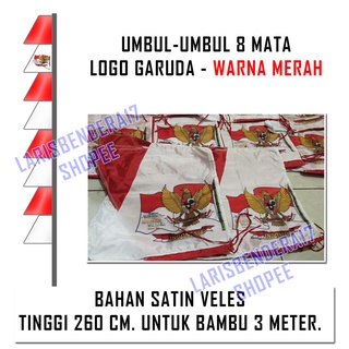 Jual Bendera Umbul-umbul Merah Putih Garuda 8 Mata | Bahan Satin Veles ...