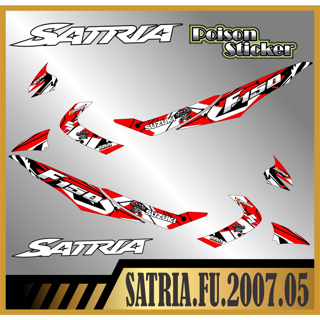STRIPING STICKER SATRIA FU 2007 STIKER  SATRIA FU 2007 STICKER LIS LIST SUZUKI SATRIA FU 2007 CODE 0