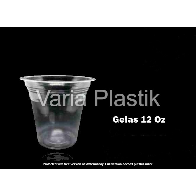 Gelas Plastik 12 oz / Cup Plastik 12 0z Tanpa Tutup