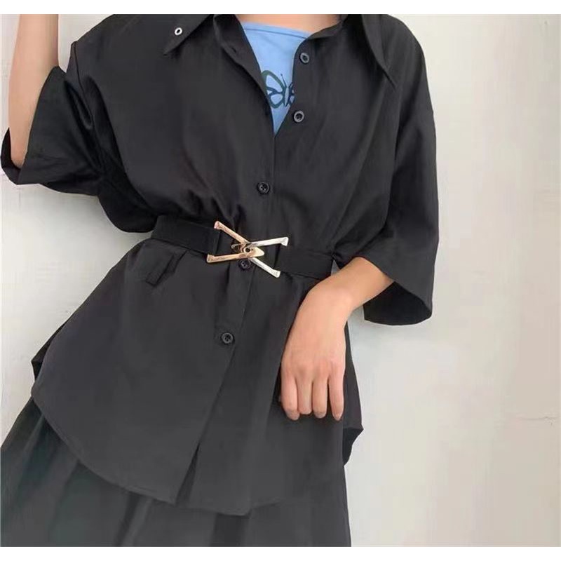 (Hello Girl) YD18 Ikat Pinggang Wanita Polos Thin Belt Korea Import