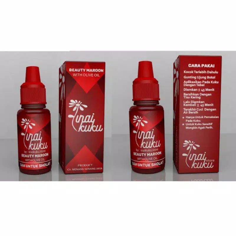 Inai Kuku Warna Red & Maroon / Kutek Halal/ Pacar kuku / Henna Arab