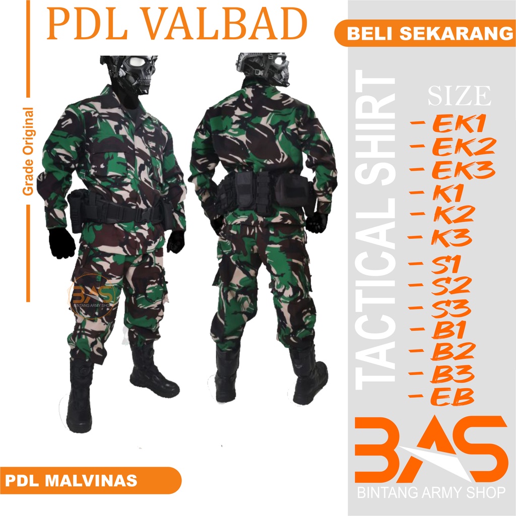 STELAN BAJU PDL MALVINAS/PDL TEMPUR VELBET DINIR / PDL LORENG TNI PREMIUM