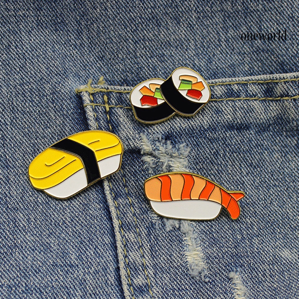 Bros Pin Enamel Bentuk Sushi Makanan Jepang Untuk Dekorasi Topi Jeans