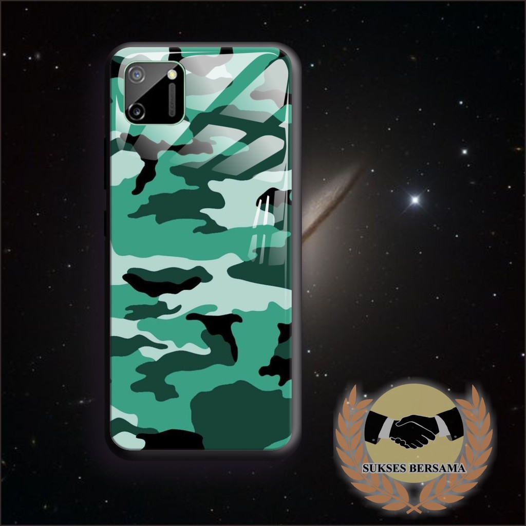 BSB09 Case Gambar army back case glass vivo y91 y93 y95 y91c y71 y81 y12 y15 y17 y53 v5 y11 etc