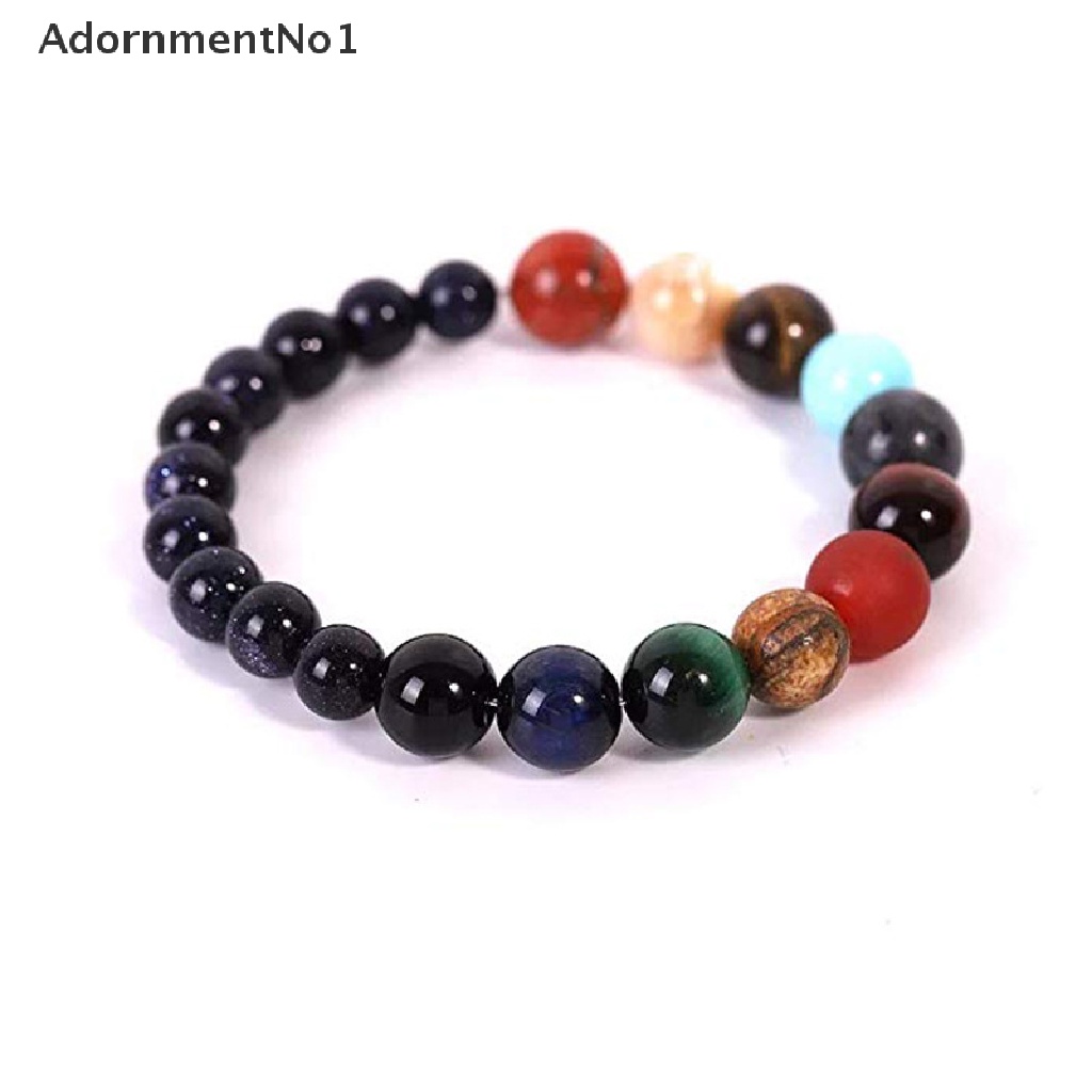 (AdornmentNo1) Gelang Manik Batu Alam Motif Galaksi Untuk Pasangan / Pria / Wanita