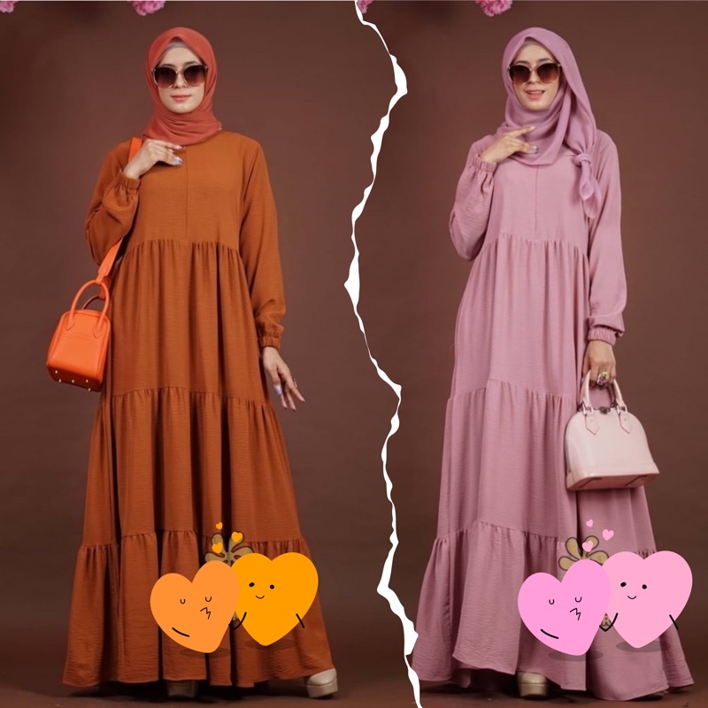Hanum dress premium / dress polos / dress busui / gamis busui / dress rayon twill / dress hitam polos / BISACOD-8