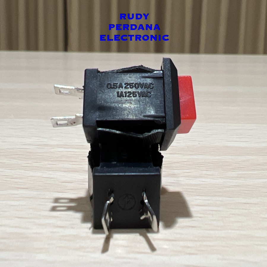 SWITCH PUSH BUTTON SAKLAR OFF 2 PIN KOTAK 0.5A 250V 1A 125V DS-430