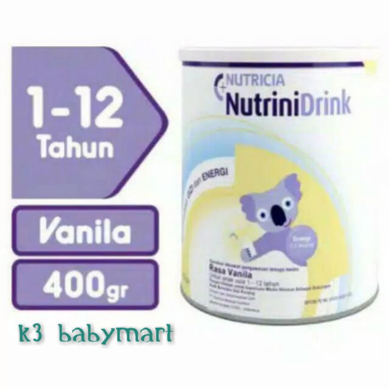 Nutrinidrink Powder vanila 400gram 400 susu formula bubuk penambah berat badan anak susu weight gain