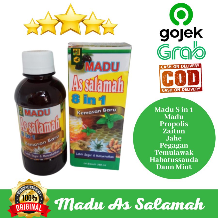 

MADU PROPOLIS HABATUSSAUDA ZAITUN JAHE DAUN MINT TEMULAWAK PANGGANAN 8 IN 1 SALAMAH HONEY BARU