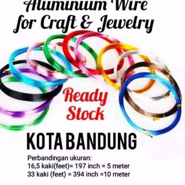 Promo besar- Kawat Aluminium 1mm - Aluminium Wire - Kawat Warna - Kawat Craft - Kawat Bonsai