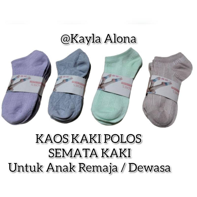 KAOS KAKI POLOS WARNA Semata Kaki