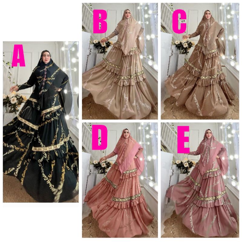 DRESS ZELINE PREMIUM SET , ORI BY YODIZEIN SYARI, SIAP LANSUNG KIRIM