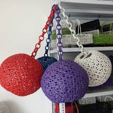 Lampion gantung rotan sintetis kap lampu gantung Kap lampu bahan rotan plastik cocok untuk semua mod