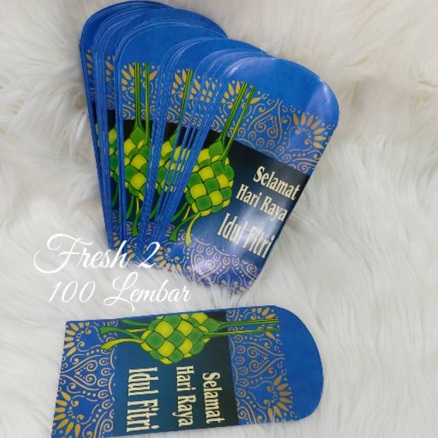 

Angpao lebaran ketupat batik biru / angpao lebaran