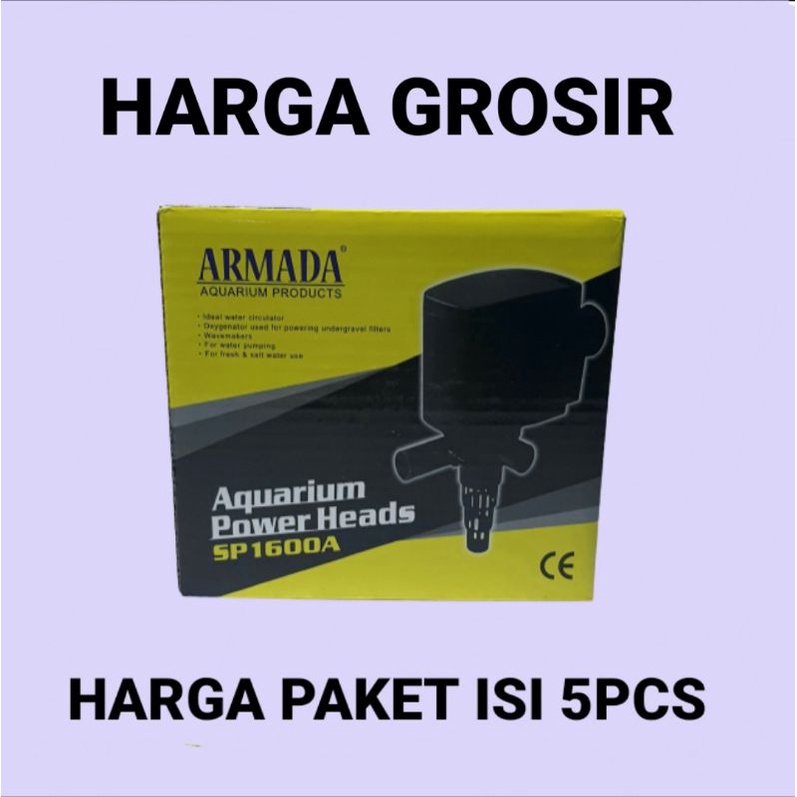 ARMADA 1600A PAKET ISI 5PCS MESIN HARGA GROSIR POMPA CELUP AIR AQUARIUM MESIN