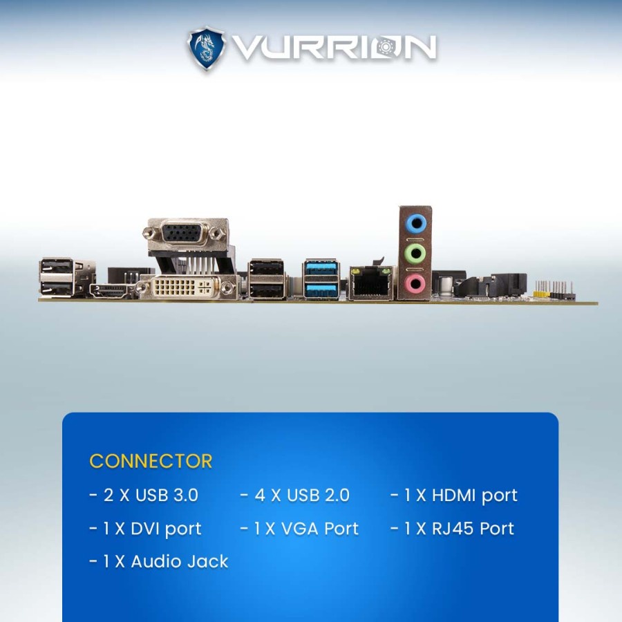 Mainboard H81M-SV2 &amp; N2 PRO Duravel Vurrion Intel LGA 1150 - Mobo Motherboard MB H81 Gen 4 / 5 Chipset B85 Vurion Resmi