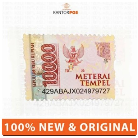 

Materai 10.000 ORIGINAL POS indonesia