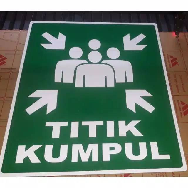 

Sign board acrylic TITIK KUMPUL uk besar 20x30cm , sign label akrilik