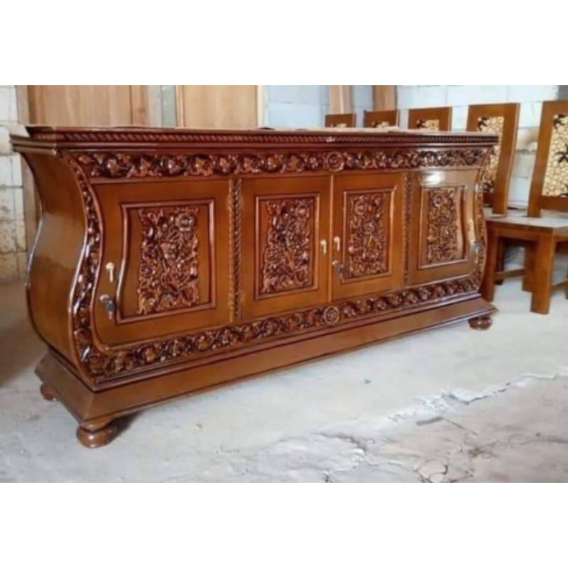 Buffet minimalis buffet ukir jati mebel jepara
