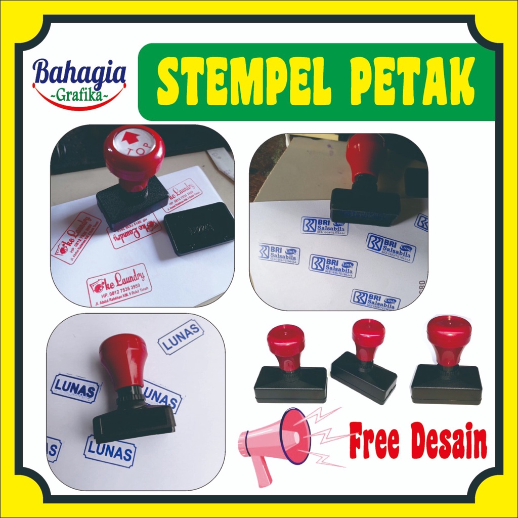 Stempel Stampel Custom Stamp Logo Nama Perusahaan Tanda Tangan Lunas Stample Otomatis Stempel Dokter