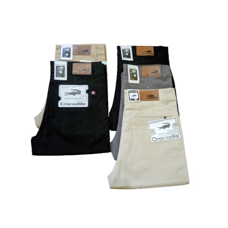 Celana Chinos an masker Chino Crocodile Casual Slimfit kerja halus keren terjangkau kantor dewasa pr