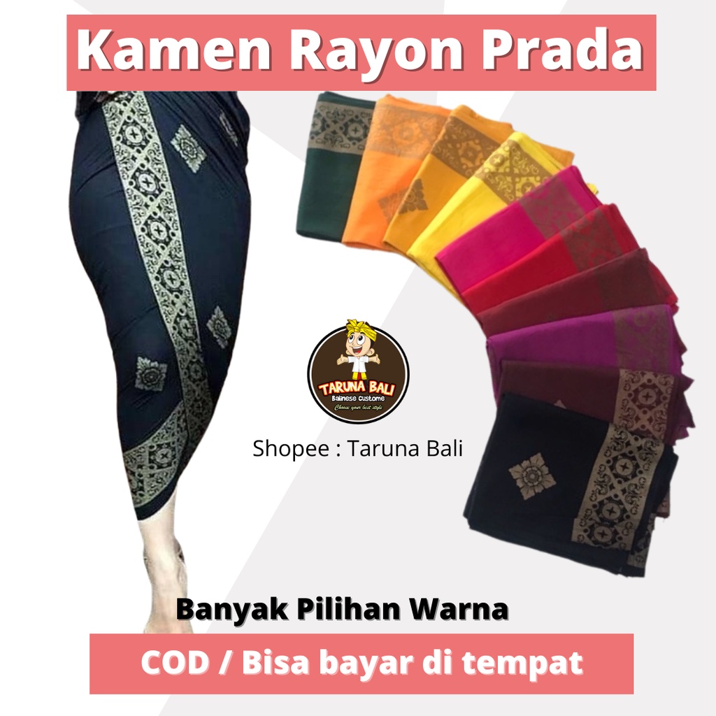 Kamen Rayon Prada Lembaran Pakaian Adat Bali / Bawahan Batik Tradisional