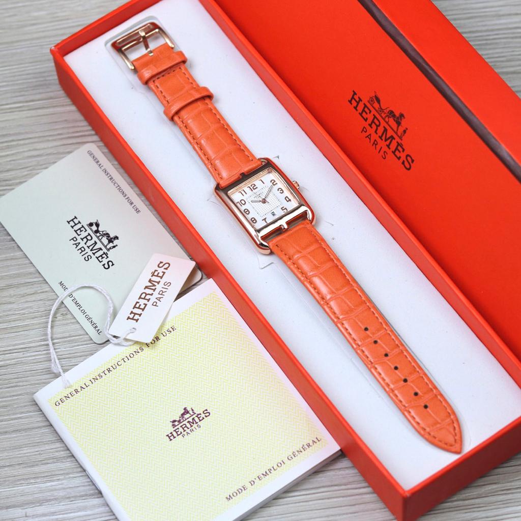 BEST SELLER JAM TANGAN WANITA HM TALI KULIT TANGGAL AKTIF BODY POLOS DM 2.9CM FREE BOX &amp; BATERAI || JAM TANGAN FASHION WANITA JAM TANGAN CEWEK MURAH