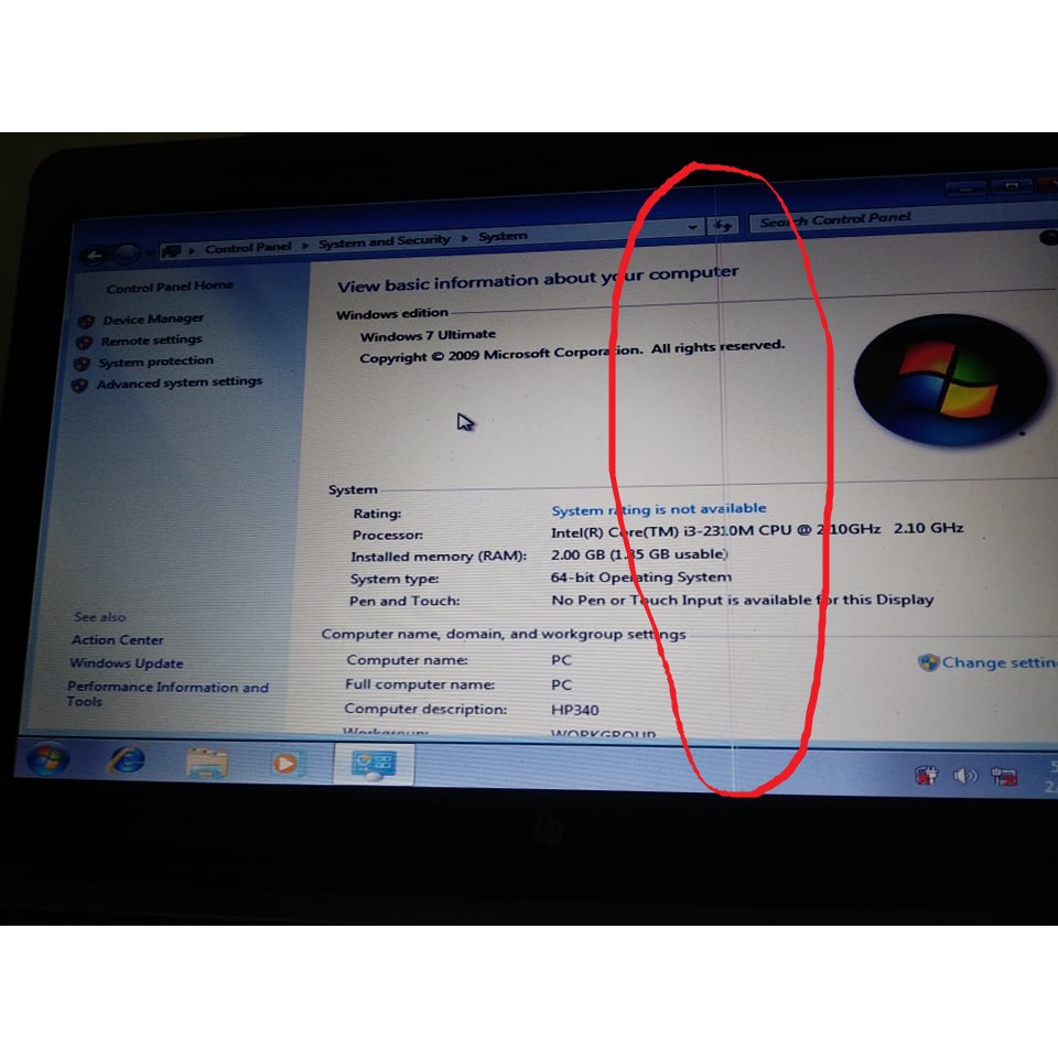 LCD 14 inch 40 pin tebal