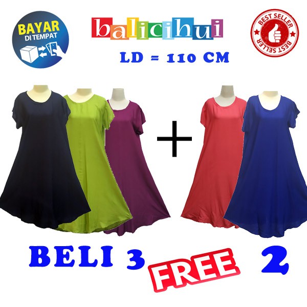 DASTER PAYUNG POLOS Daster Bali Polos Murah Daster Bali Baju Tidur Beli 3 Bonus 2