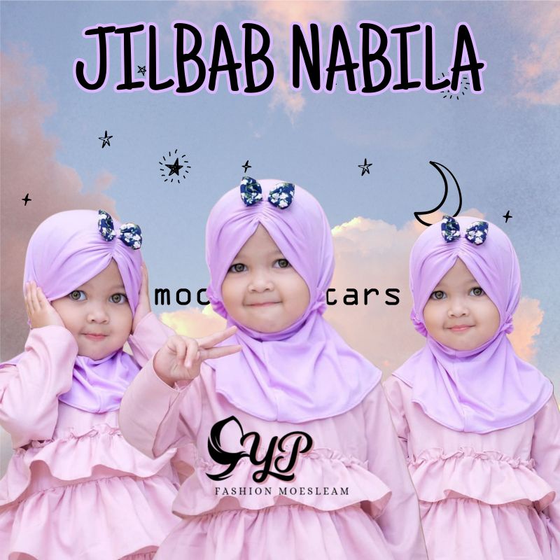 Jilbab Anak bayi NABILA Usia 0-3 th all size