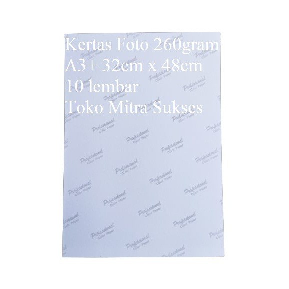 

Kertas Foto Glossy A3+ 260gram 32cm x 48cm Murah