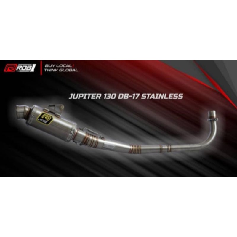 Knalpot Rob1 RCB1 Original Jupiter z Drag Bike 130 Cc DB17 Stainlees Original Racing Jogja