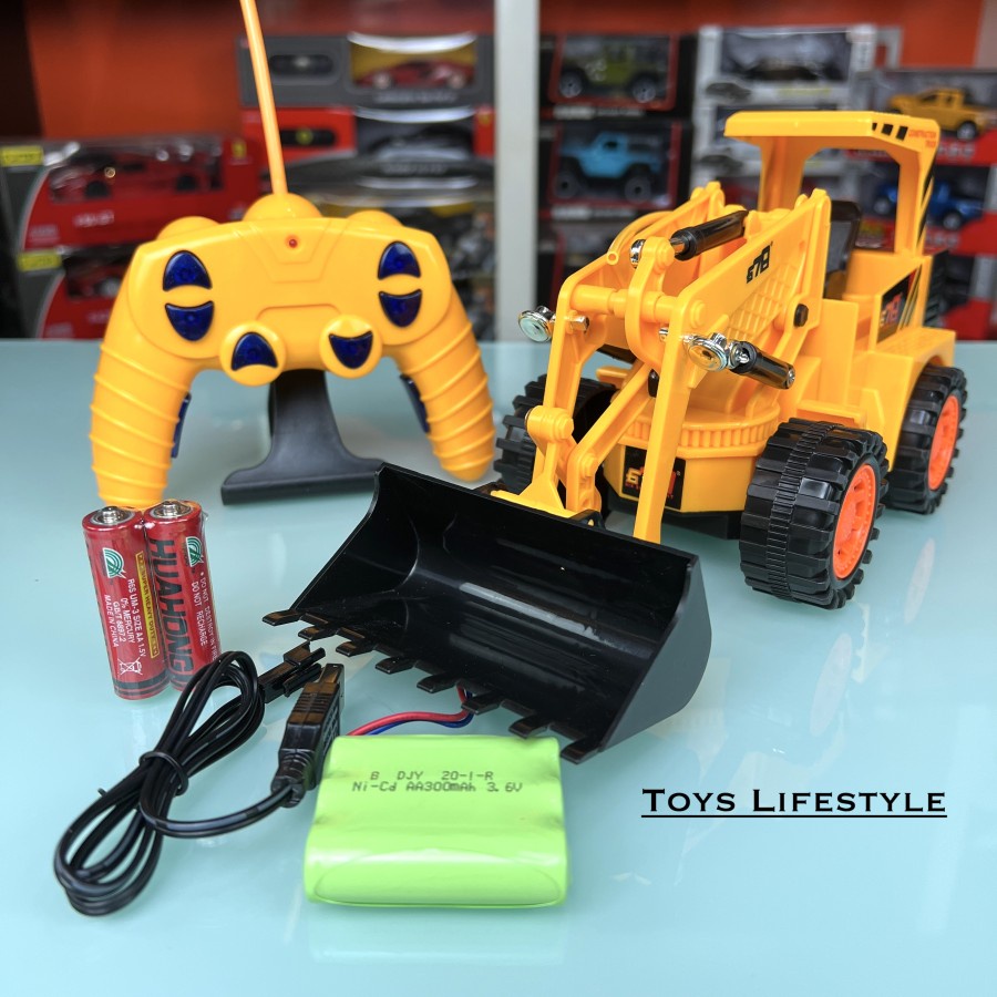 Mainan Mobil Truk Konstruksi Bulldozer RC Remote Control Construction