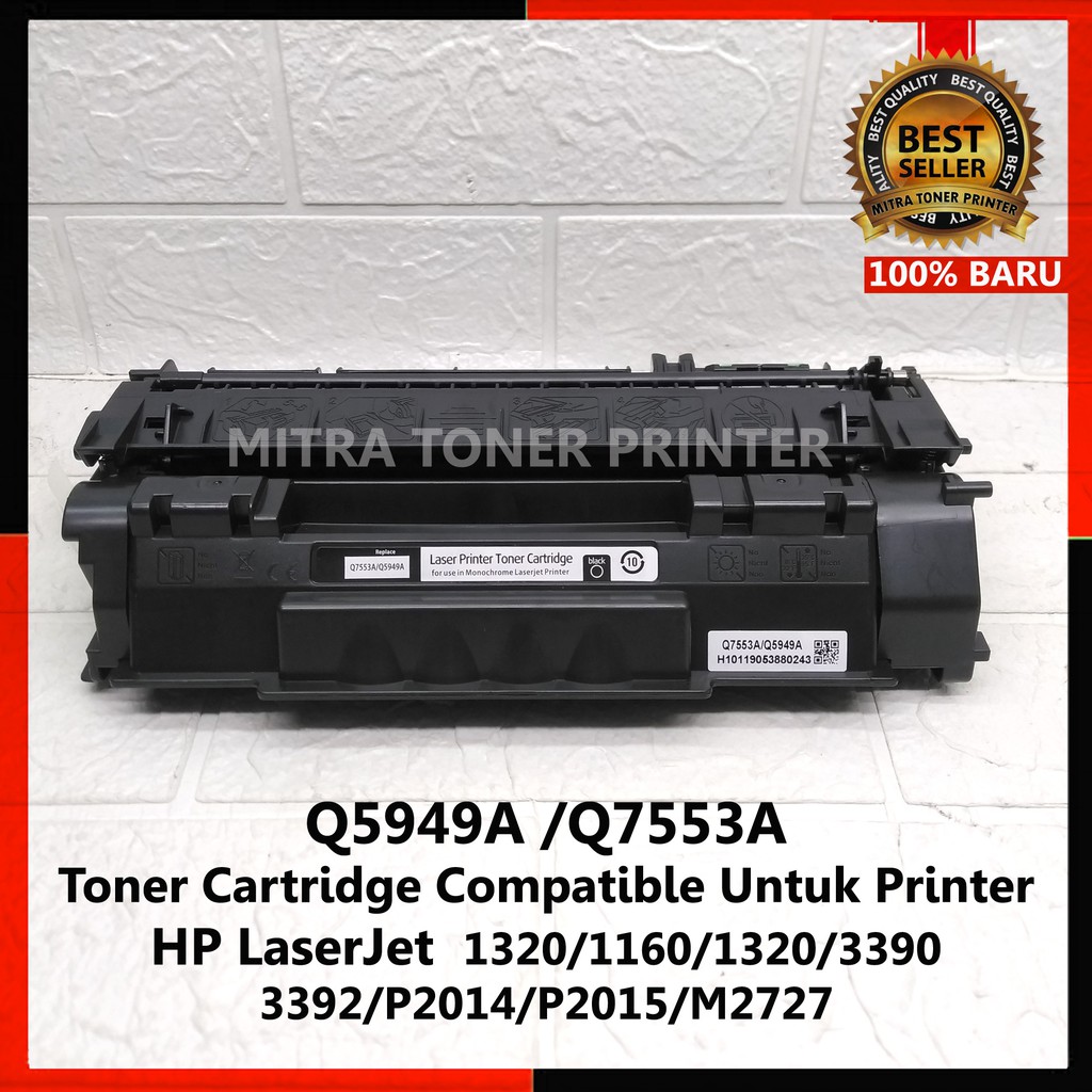 Toner Cartridge Compatible untuk printer HP LaserJet P2015 /1320 Compatible Toner Q5949A- 49A-53A